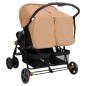 vidaXL Carrito para gemelos de acero gris taupé