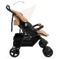 vidaXL Carrito para gemelos de acero gris taupé