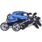 vidaXL Cochecito gemelar de acero azul y negro vidaXL Cochecito gemelar de acero azul y negro