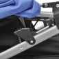 vidaXL Cochecito gemelar de acero azul y negro vidaXL Cochecito gemelar de acero azul y negro