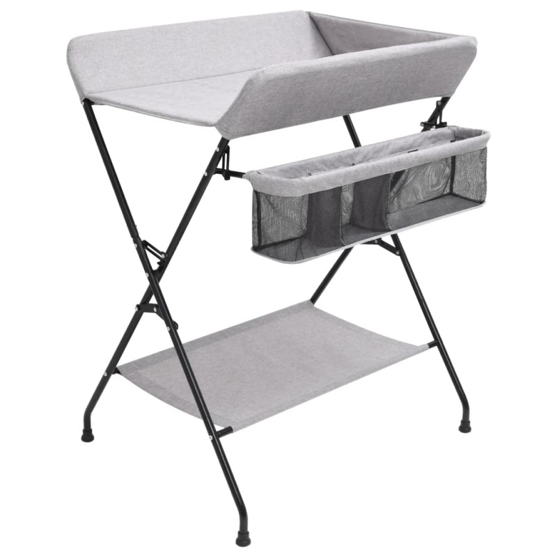 vidaXL Mesa cambiadora hierro gris claro vidaXL Mesa cambiadora hierro gris claro