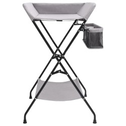 vidaXL Mesa cambiadora hierro gris claro