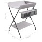 vidaXL Mesa cambiadora hierro gris claro vidaXL Mesa cambiadora hierro gris claro