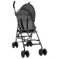 vidaXL Silla de paseo de bebé acero gris claro y negro vidaXL Silla de paseo de bebé acero gris claro y negro
