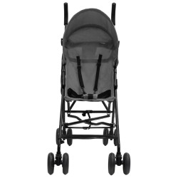 vidaXL Silla de paseo de bebé acero gris claro y negro