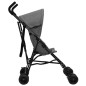 vidaXL Silla de paseo de bebé acero gris claro y negro vidaXL Silla de paseo de bebé acero gris claro y negro