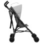 vidaXL Silla de paseo de bebé acero gris claro y negro vidaXL Silla de paseo de bebé acero gris claro y negro