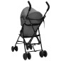 vidaXL Silla de paseo de bebé acero gris claro y negro vidaXL Silla de paseo de bebé acero gris claro y negro