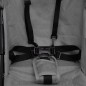 vidaXL Silla de paseo de bebé acero gris claro y negro vidaXL Silla de paseo de bebé acero gris claro y negro