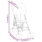 vidaXL Silla de paseo de bebé acero gris claro y negro vidaXL Silla de paseo de bebé acero gris claro y negro