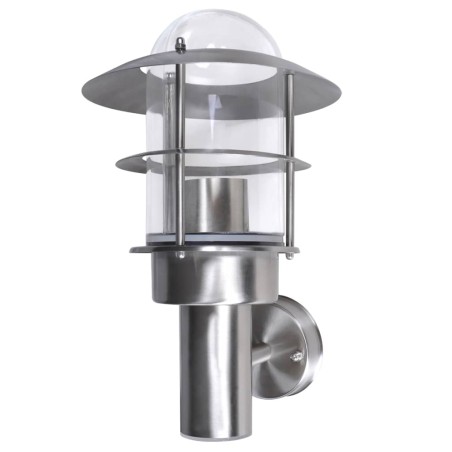 vidaXL Lámpara de pared de exterior de acero inoxidable