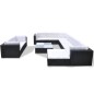 vidaXL Set muebles de jardín 10 piezas y cojines ratán sintético negro