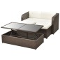vidaXL Set muebles de jardín 4 piezas y cojines ratán sintético marrón vidaXL Set muebles de jardín 4 piezas y cojines ratán sintético marrón