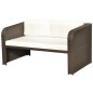 vidaXL Set muebles de jardín 4 piezas y cojines ratán sintético marrón vidaXL Set muebles de jardín 4 piezas y cojines ratán sintético marrón