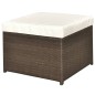 vidaXL Set muebles de jardín 4 piezas y cojines ratán sintético marrón vidaXL Set muebles de jardín 4 piezas y cojines ratán sintético marrón