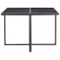 vidaXL Set comedor de jardín 9 piezas y cojines ratán sintético marrón
