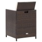 vidaXL Set comedor de jardín 9 piezas y cojines ratán sintético marrón