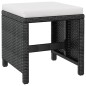 vidaXL Set comedor de jardín 9 pzas ratán sintético y madera negro vidaXL Set comedor de jardín 9 pzas ratán sintético y madera negro