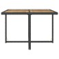 vidaXL Set comedor de jardín 9 pzas ratán sintético y madera negro vidaXL Set comedor de jardín 9 pzas ratán sintético y madera negro