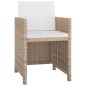 vidaXL Set comedor de jardín 13 piezas y cojines ratán sintético beige vidaXL Set comedor de jardín 13 piezas y cojines ratán sintético beige