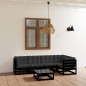 vidaXL Juego de muebles de jardín 6 pzas y cojines madera pino maciza vidaXL Juego de muebles de jardín 6 pzas y cojines madera pino maciza