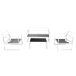 vidaXL Set de muebles de jardín 4 piezas y cojines acero blanco vidaXL Set de muebles de jardín 4 piezas y cojines acero blanco