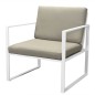 vidaXL Set de muebles de jardín 4 piezas y cojines acero blanco vidaXL Set de muebles de jardín 4 piezas y cojines acero blanco