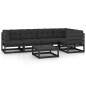 vidaXL Juego de muebles de jardín 6 pzas y cojines madera pino maciza vidaXL Juego de muebles de jardín 6 pzas y cojines madera pino maciza