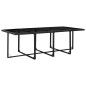 vidaXL Set comedor de jardín 13 piezas y cojines ratán sintético negro vidaXL Set comedor de jardín 13 piezas y cojines ratán sintético negro