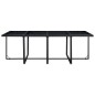 vidaXL Set comedor de jardín 13 piezas y cojines ratán sintético negro vidaXL Set comedor de jardín 13 piezas y cojines ratán sintético negro