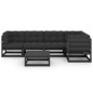 vidaXL Juego de muebles de jardín 6 pzas y cojines madera pino maciza vidaXL Juego de muebles de jardín 6 pzas y cojines madera pino maciza