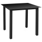 vidaXL Set comedor de jardín 5 piezas y cojines aluminio negro vidaXL Set comedor de jardín 5 piezas y cojines aluminio negro