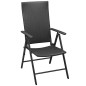vidaXL Set comedor de jardín 5 piezas y cojines aluminio negro vidaXL Set comedor de jardín 5 piezas y cojines aluminio negro
