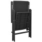 vidaXL Set comedor de jardín 5 piezas y cojines aluminio negro vidaXL Set comedor de jardín 5 piezas y cojines aluminio negro