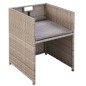 vidaXL Set comedor de jardín 13 piezas y cojines ratán sintético beige vidaXL Set comedor de jardín 13 piezas y cojines ratán sintético beige
