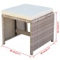 vidaXL Set comedor de jardín 13 piezas y cojines ratán sintético beige vidaXL Set comedor de jardín 13 piezas y cojines ratán sintético beige