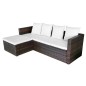 vidaXL Set muebles de jardín 4 piezas y cojines ratán sintético marrón vidaXL Set muebles de jardín 4 piezas y cojines ratán sintético marrón