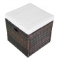 vidaXL Set muebles de jardín 4 piezas y cojines ratán sintético marrón vidaXL Set muebles de jardín 4 piezas y cojines ratán sintético marrón