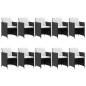 vidaXL Set comedor de jardín 11 piezas y cojines ratán sintético negro vidaXL Set comedor de jardín 11 piezas y cojines ratán sintético negro