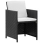 vidaXL Set comedor de jardín 11 piezas y cojines ratán sintético negro vidaXL Set comedor de jardín 11 piezas y cojines ratán sintético negro