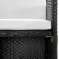 vidaXL Set comedor de jardín 11 piezas y cojines ratán sintético negro vidaXL Set comedor de jardín 11 piezas y cojines ratán sintético negro