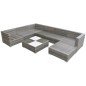 vidaXL Set de muebles de jardín 8 pzas y cojines ratán sintético gris vidaXL Set de muebles de jardín 8 pzas y cojines ratán sintético gris