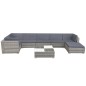 vidaXL Set de muebles de jardín 8 pzas y cojines ratán sintético gris vidaXL Set de muebles de jardín 8 pzas y cojines ratán sintético gris