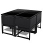 vidaXL Set comedor de jardín 9 piezas y cojines ratán sintético negro vidaXL Set comedor de jardín 9 piezas y cojines ratán sintético negro