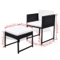 vidaXL Set comedor de jardín 9 piezas y cojines ratán sintético negro vidaXL Set comedor de jardín 9 piezas y cojines ratán sintético negro