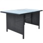 vidaXL Set comedor de jardín 6 piezas y cojines ratán sintético negro