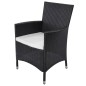 vidaXL Set comedor de jardín 11 piezas y cojines ratán sintético negro vidaXL Set comedor de jardín 11 piezas y cojines ratán sintético negro