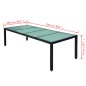 vidaXL Set comedor de jardín 11 piezas y cojines ratán sintético negro vidaXL Set comedor de jardín 11 piezas y cojines ratán sintético negro