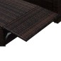 vidaXL Set muebles de jardín 2 piezas y cojines ratán sintético marrón vidaXL Set muebles de jardín 2 piezas y cojines ratán sintético marrón