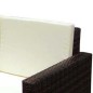 vidaXL Set muebles de jardín 2 piezas y cojines ratán sintético marrón vidaXL Set muebles de jardín 2 piezas y cojines ratán sintético marrón
